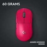 Logitech G PRO X SUPERLIGHT 2 Wireless gaming muis Magenta, 100 - 32.000 dpi