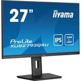 iiyama ProLite XUB2793QSU-B7 27" monitor Zwart, 100Hz, HDMI, DisplayPort, USB, Audio, AMD FreeSync 