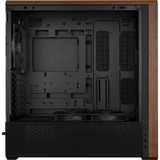 Lian Li LANCOOL 217 midi tower behuizing Zwart/houtkleur | 2x USB-A | 1x USB-C | Tempered Glass