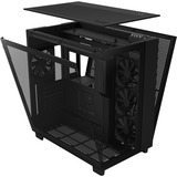 NZXT H9 Flow midi tower behuizing Zwart | 2x USB-A | 1x USB-C | Tempered Glass