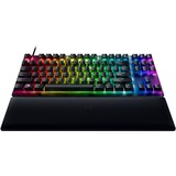 Razer Huntsman V2 TKL RGB mechanisch gaming toetsenbord Zwart, FR lay-out (AZERTY), Razer Clicky Optical (Purple), 80% (TKL)	, Double-shot PBT