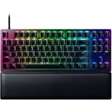 Razer Huntsman V2 TKL, gaming toetsenbord Zwart, FR lay-out, Razer Clicky Optical (Purple), RGB leds, TKL, PBT double-shot