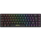 Sharkoon PureWriter W65 RGB mechanisch toetsenbord Zwart, BE lay-out (AZERTY), Kailh Choc V2 Low Profile Red, 65%
