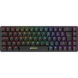 Sharkoon PureWriter W65, toetsenbord Zwart, BE Lay-out, Kailh Choc V2 Low Profile Red, RGB leds