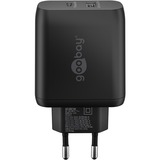 goobay 45W GaN USB-C PD Dual Fast Charger Zwart