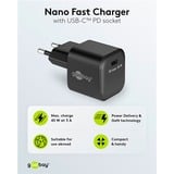 goobay 45W GaN USB-C PD Multiport Quick Charger Nano  Zwart