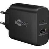 goobay USB-C PD Dual Fast Charger (45 W) Zwart