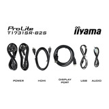 iiyama ProLite T1731SR-B2S 17" touchscreen monitor Zwart, 1x DisplayPort, 1x HDMI, 1x VGA