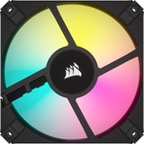 Corsair iCUE AF120 RGB SLIM 120 mm Duoset case fan Zwart, 4-pins PWM fan-connector, Incl. Lighting Node CORE