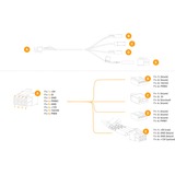 EKWB EK-Loop OmniLink 6-pin stroomkabel (Dual PWM) Zwart, 50 centimeter