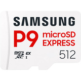 Samsung P9 Express 512 GB microSDXC Express geheugenkaart Wit, Class 3 (U3), UHS-I U3, V30, A1