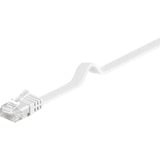 goobay Cat.6 netwerkkabel Wit, 1,5 meter, U/UTP, RJ-45, Platte kabel