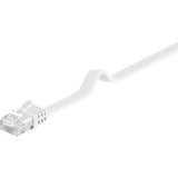 goobay Patchkabel RJ-45 U/UTP met Cat.6 Wit, 1,5 meter, Platte kabel