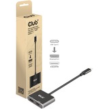 Club 3D USB-C (DP Alt-Mode) naar DisplayPort + HDMI hub Zwart