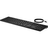 HP Desktop 320K toetsenbord Zwart, BE lay-out (AZERTY), 100%
