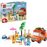 Bluey - Bluey's autorit naar het strand Constructiespeelgoed