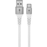 goobay Supersoft USB-C > USB-A 2.0 kabel Wit, 3 meter