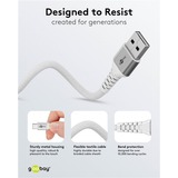 goobay Supersoft USB-C naar USB-A 2.0 kabel Wit, 3 meter