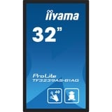 iiyama ProLite TF3239AS-B1AG 31.5" Public Display Zwart, 2x HDMI, DisplayPort, 2x USB-A, USB-B, RJ-45