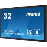 iiyama ProLite TF3239AS-B1AG 31.5" Public Display Zwart, 2x HDMI, DisplayPort, 2x USB-A, USB-B, RJ-45