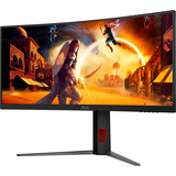 AOC  34" Curved UltraWide gaming monitor Zwart (mat)