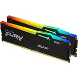 Kingston FURY Beast RGB 16 GB DDR5-5200 (2x 8 GB) werkgeheugen Zwart, KF552C40BBAK2-16, XMP 3.0