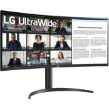 LG UltraWide 34WR55QK-B 34" Curved monitor Zwart, 2x HDMI, DisplayPort, 2x UBS-A, USB-C