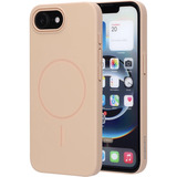 Mobiparts iPhone 16e / 17e - Slim Line MagSafe Case telefoonhoesje Beige