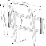 Neomounts WL35-550BL14 tv wandsteun wandmontage  Zwart