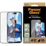 PanzerGlass iPhone 16 - Ultra-Wide Fit beschermfolie Transparant/zwart