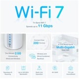 TP-Link Deco BE65 WiFi 7 Mesh Tri-Band 3-Pack mesh router Wit, 3 stuks