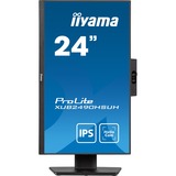 iiyama Prolite XUB2490HSUH-B1 23.8" monitor Zwart, Webcam, VGA, HDMI, DisplayPort, USB, Audio