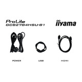 iiyama G-Master Red Eagle GCB2784HSU-B1 27" curved gaming monitor Zwart, 2x HDMI, 1x DisplayPort, USB, Audio, AMD Free-Sync, 240 Hz