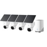 Eufy SoloCam E42 beveiligingscamera Wit, 4-Cam with HomeBase S380