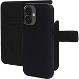 Mobiparts iPhone 16 - 2-in-1 leather wallet case telefoonhoesje Zwart