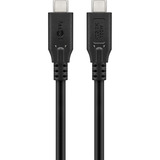goobay USB4 Gen 2x2 kabel Zwart, 0,5 meter