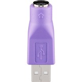 goobay USB-A 2.0 (male) naar PS/2 (female) adapter Paars