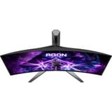 AOC AGON PRO AG346UCD 34" curved gaming monitor Donkergrijs/zwart, 2x HDMI, DisplayPort, 3x USB-A, USB-B, 175 Hz