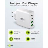 goobay 68W GaN USB-C PD Multiport Quick Charger Wit