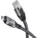 goobay Netwerkadapter USB-C 3.2 Gen1 naar RJ-45 Zwart/zilver, 1 meter