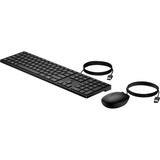 HP 320MK muis en toetsenbord met kabel desktopset Zwart, BE lay-out (AZERTY), 100%