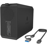 ICY BOX Dual bay, HDD/SSD USB 3.2 raid-behuizing Zwart