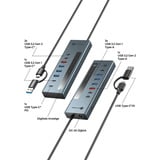 ICY BOX IB-HUB1743-CPD usb-hub Antraciet