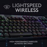 Logitech G915 TKL LIGHTSPEED Wireless RGB Mechanical Gaming Keyboard Zwart, US-International, GL Linear, LIGHTSYNC RGB