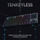 Logitech G915 TKL LIGHTSPEED Wireless RGB Mechanical Gaming Keyboard Zwart, US-International, GL Linear, LIGHTSYNC RGB