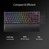 ASUS ROG Strix Scope II 96 Wireless, gaming toetsenbord Zwart, BE Lay-out, ROG NX Snow, 96%, RGB leds, Hot-swappable, Bluetooth / 2.4GHz / USB 2.0