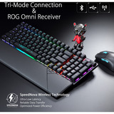 ASUS ROG Strix Scope II 96 Wireless, gaming toetsenbord Zwart, BE Lay-out, ROG NX Snow, 96%, RGB leds, Hot-swappable, Bluetooth / 2.4GHz / USB 2.0