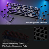 ASUS ROG Strix Scope II 96 Wireless, gaming toetsenbord Zwart, BE Lay-out, ROG NX Snow, 96%, RGB leds, Hot-swappable, Bluetooth / 2.4GHz / USB 2.0