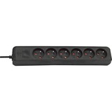 Brennenstuhl Eco-Line 6-voudige stekkerdoos Zwart, 6x stekker