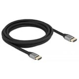 DeLOCK Ultra High Speed HDMI kabel Grijs, 3 meter, 8K 60Hz, 48 Gbps